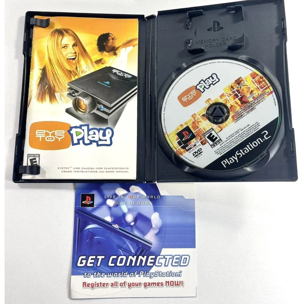 Eye Toy Play Sony PlayStation 2 Black Label Complete with Manual & Insert Tested
